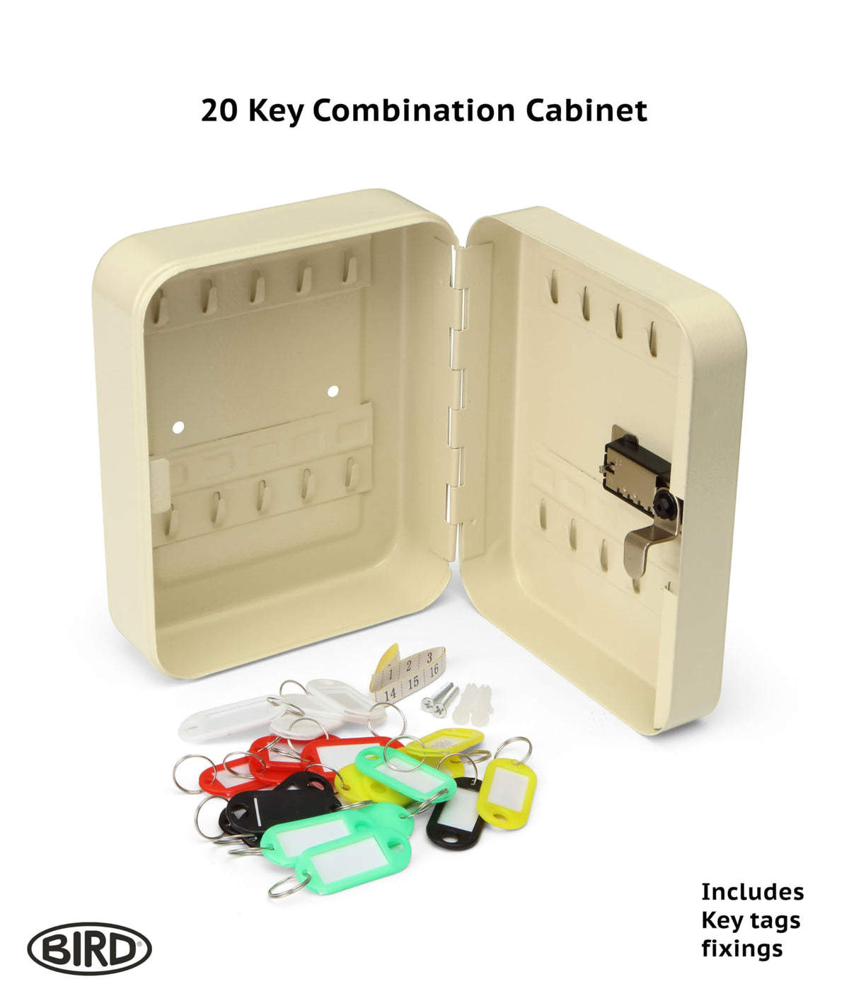 BIRD Combination Key Cabinet (Cream, 20 Key)