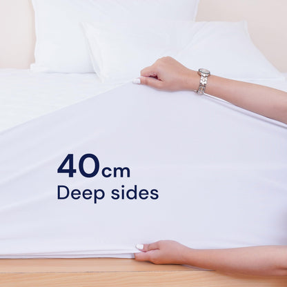 Sheet Story Quilted Mattress Protector Super King Size - 40cm Deep Pocket - Hypoallergenic Superking Mattress Protectors - Not Waterproof