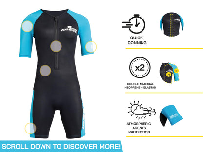 CRESSI Tiburon Lady Shorty Wetsuit 2mm - Wetsuit Shorty Women's made of Neoprene Ultra Stretch 1.5/2mm and Elastane, Black/Pink, XL/5