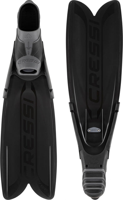 CRESSI Gara Turbo Flex Fins Black 46/47 - Unisex Lightweight Reactive High Performance Fins Gara System with Interchangeable Blades for Diving, Apnea,