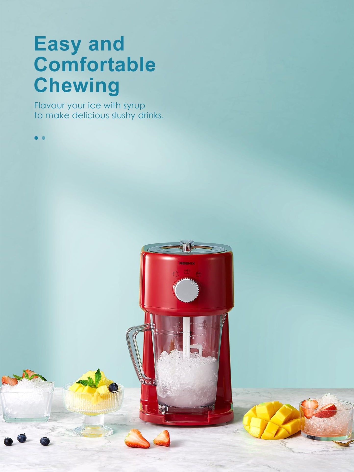 Electric Ice Crusher, Slushy Maker Ice Shaver with Removable Jug for Blending Slushies, Ice Crushing Machine for Snow Cones Slushies Smoothies, and