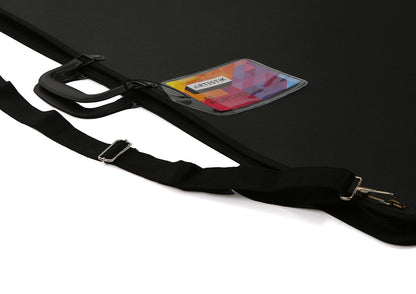ARTISTIK Professional A1 Portfolio Case | Weather Resistant Art Folder (A1, A2, A3) | Carry Case with Adjustable Shoulder Strap | Black Artist Folder