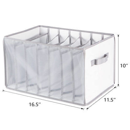 Univivi Extra Large Clothes Storage Organiser,7Grids,2 pack