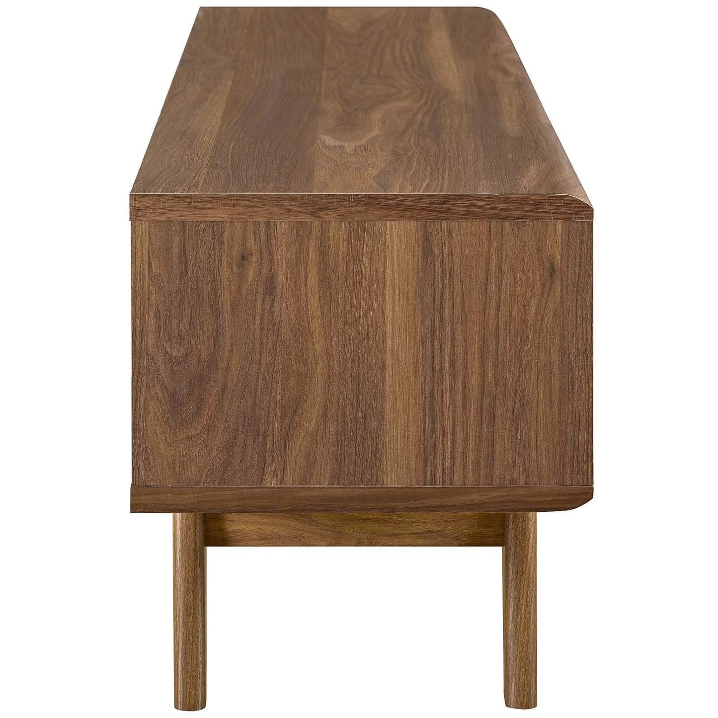 Modway Render Mid-Century Modern Low Profile 48 Inch TV Stand in Walnut