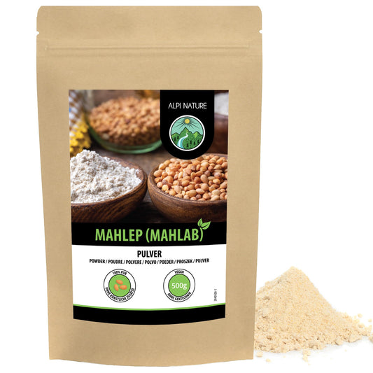Alpi Nature Mahlepi Powder 500g 1.1 lb, Mahlab Powder, Ground Mahleb Seeds, Mahaleb Cherry Ground