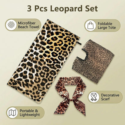 Vexthorion Leopard Quick Dry Towel 160x80CM,Lightweight Towel for Swimming