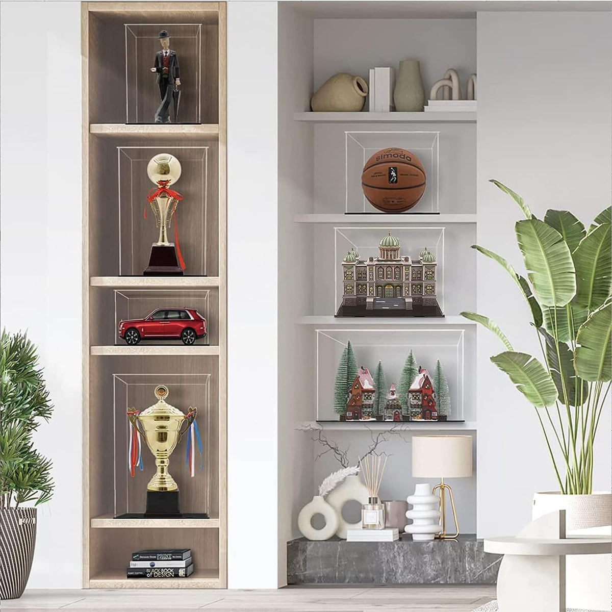 Recogwood Acrylic Display Case, 30 x 30 x 15cm Dustproof Clear Showcase