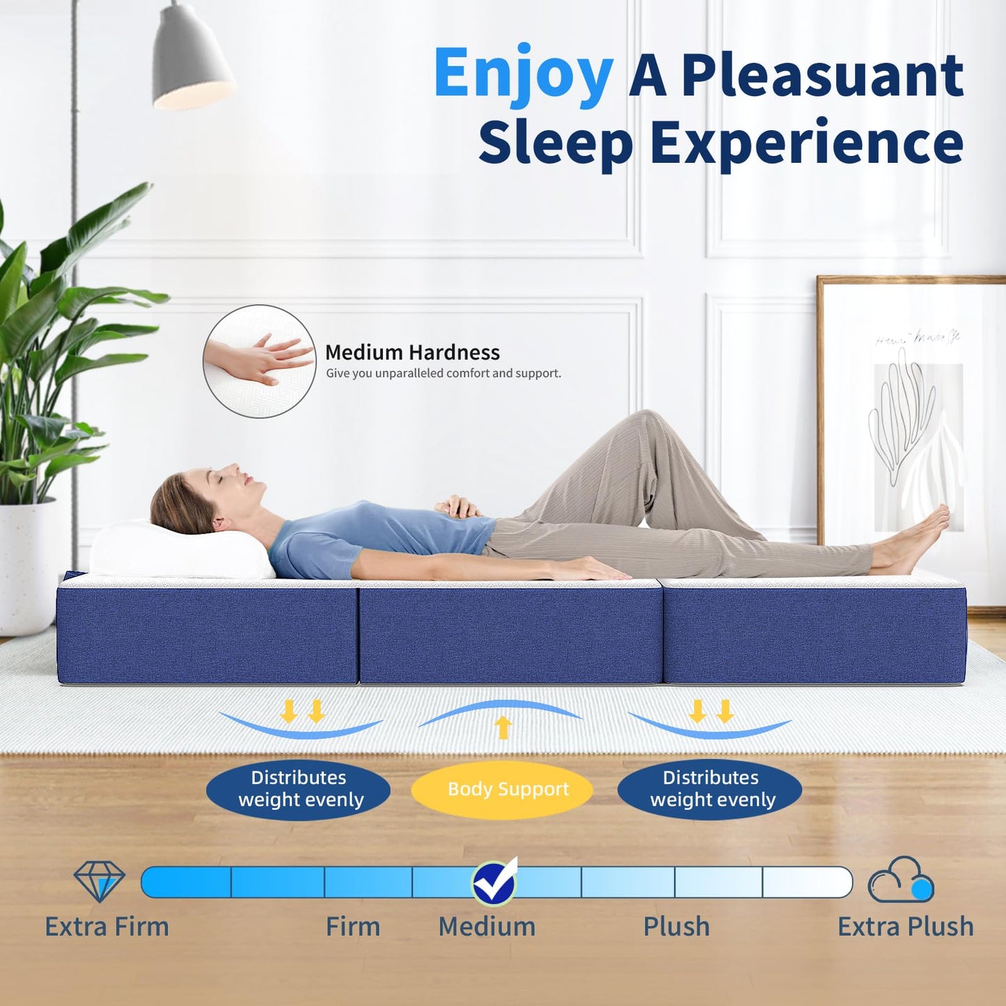 Doubleslee Folding Mattress single 6 Inch Height 90x190x15cm