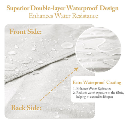 FY&XZH Shower Curtain, Heavy-Duty Linen-Texture Fabric Shower Curtain,Soft Double-layer waterproof Shower Curtains With Smart Function Stainless