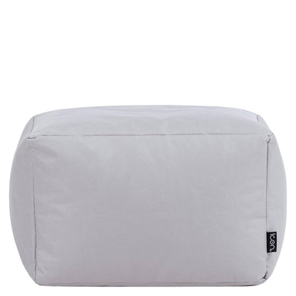 Bean Bag Bazaar Outdoor Bean Bag Footstool with Filling Included, Grey