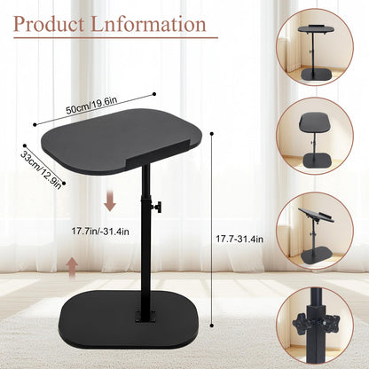 Kiss Me Adjustable Height C-Shape Side Table 360° Swivel Laptop Desk