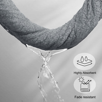 PiccoCasa Combed Cotton Bath Towels 4 Pack Grey 70cm x 140cm