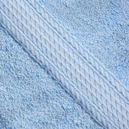 Superior 900 Gram 100% Premium Long-Staple Combed Cotton 6-Piece Face Towel Set, Light Blue