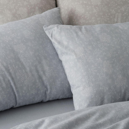 Burrito Blanco | Cotton Flannel Sheets | Bed 120 cm Design 575 | Blue (120 x 190/200 cm.)