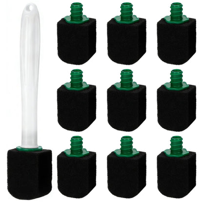 10 Pcs Pumice Stone for Toilet, Toilet Pumice Cleaning Stone with Short Handle, Nature Pumice Sticks for Clean Toilets, Pool, Bathroom(Black)