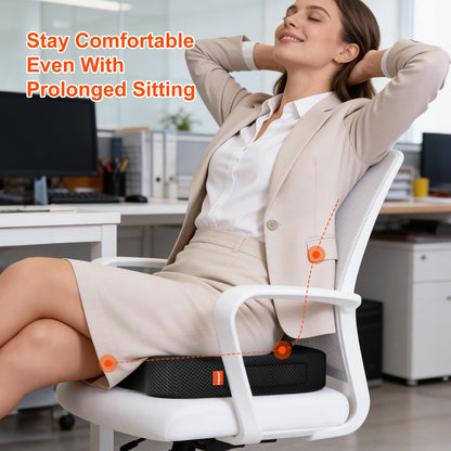 inaepeak Seat Cushion for Office Chair, Memory Foam Seat Cushion for Coccyx Tailbone Pain Relief, Seat Cushions for Office Desk/Car/Wheelchair/Chair