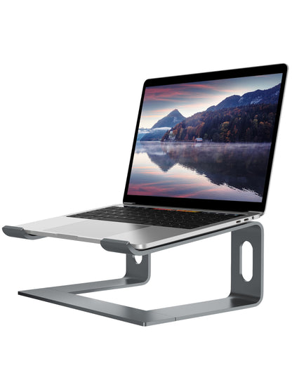 ALASHI Laptop Stand for Desk, Aluminum Computer Riser, Ergonomic Notebook Holder, Detachable Metal Laptops Elevator