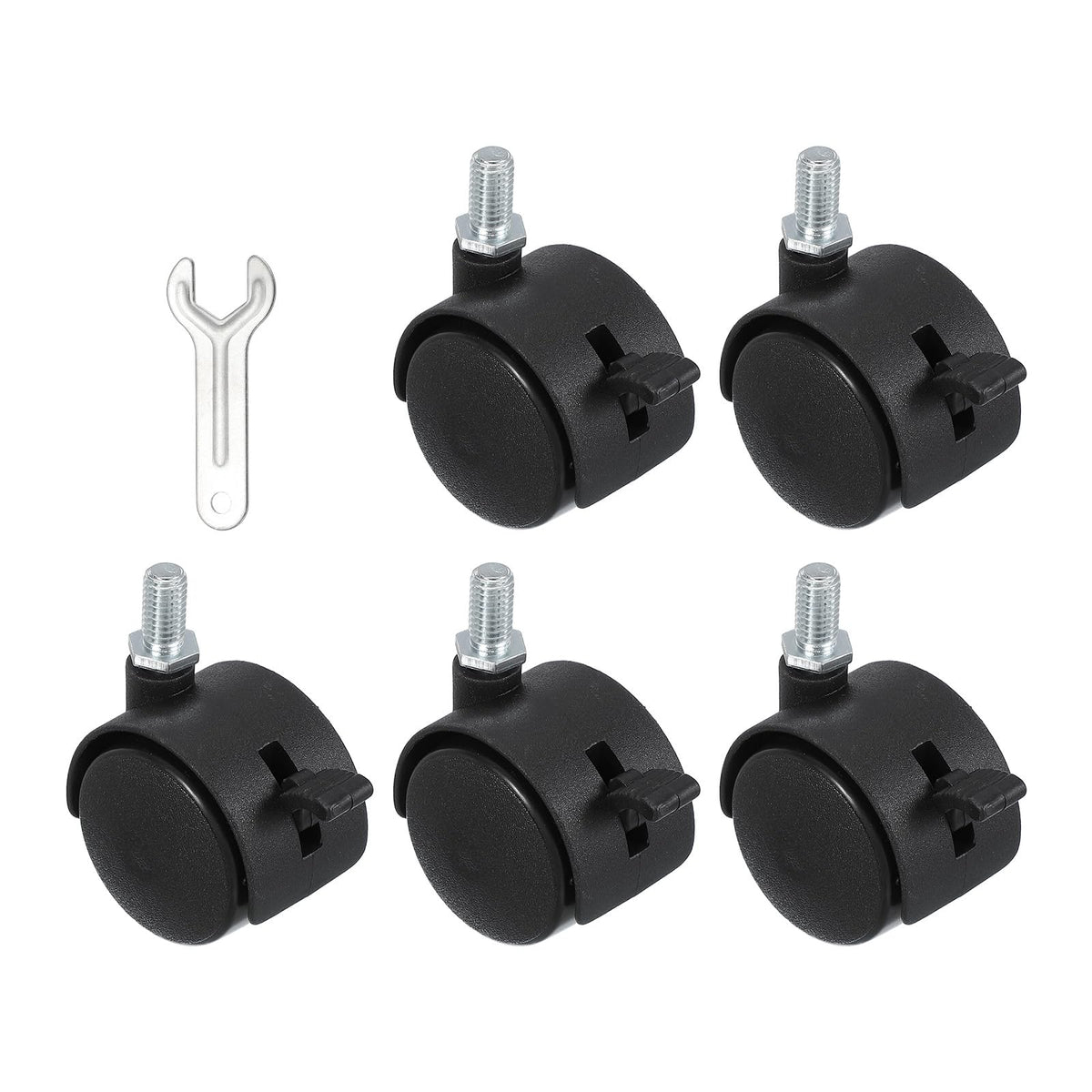 PATIKIL Office Chair Wheels Replacement 1.5", 5 Pcs Nylon Heavy Duty Office Furniture Casters Wheels with Wrench Universal Wheel for Hardwood Floor