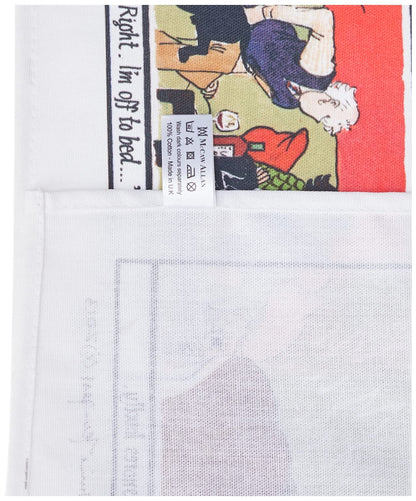 Samuel Lamont She Goes to Bed, He Goes to Bed Cotton Tea Towel