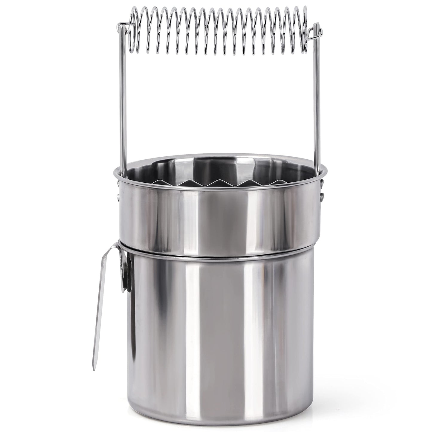 Kurtzy Stainless Steel Paint Brush Cleaner - Dual Paintbrush Washer Pot - Includes Rinser Filter and Paintbrush Holders - Cleaning Station for Oil,