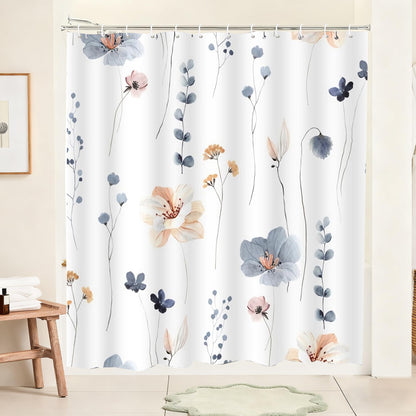 LOSYHU Shower Curtain, Mould Proof Shower Curtain for Bathroom, with 12 Hooks, 180 x 180 cm Waterproof Polyester Fabric Shower Curtains