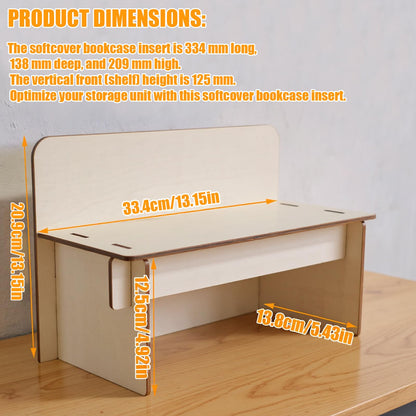 SUNUCO Paperback Book Riser insert compatible with Ikea Kallax Storage Unit, Inserts Shelves for Improved Book Organization, (2Pcs)