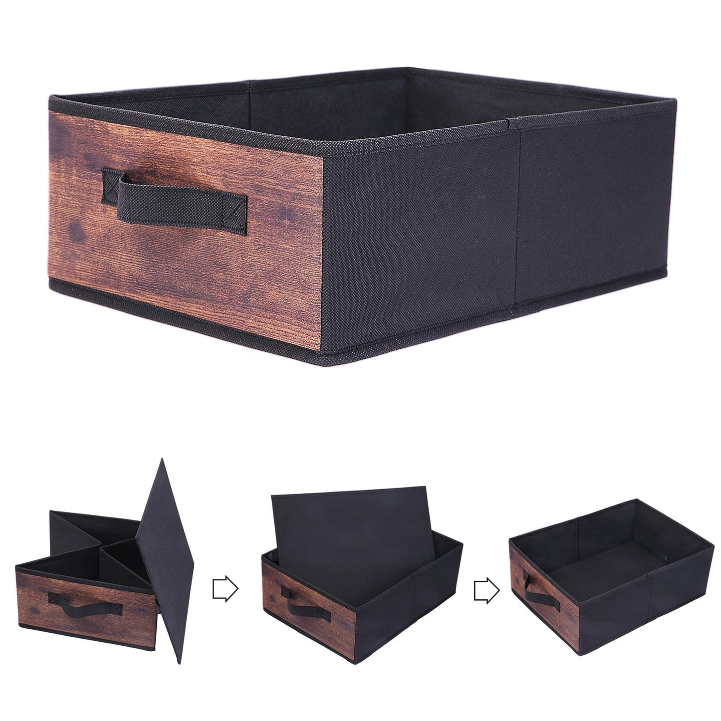 BOMKEE Foldable Drawer Organiser for Clothes Wardrobe Storage Boxes