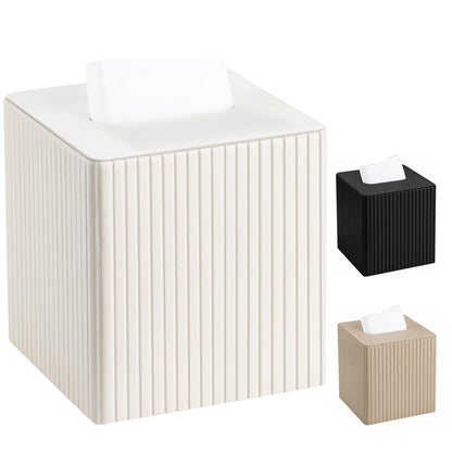 Tissue Box Cover & Square Tissue Holder –15x15x15cm PU Leather Cube