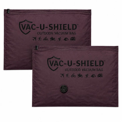 Vac-U-Shield Outdoor Travel Vacuum Bags, 2 Pack, Red 45x34 cm, Anti-Scratch