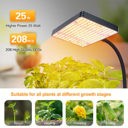 FECiDA Standing Grow Lights for Indoor Plants Full Spectrum, Stepless Dimming Grow Light with Stand for Tall Bonsai Plants, 4/8/12/16 Hr Timer, 2000