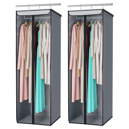 Univivi Garment Bags for Hanging Clothes, 54 In Clothes Rail Cover, 2 Pack