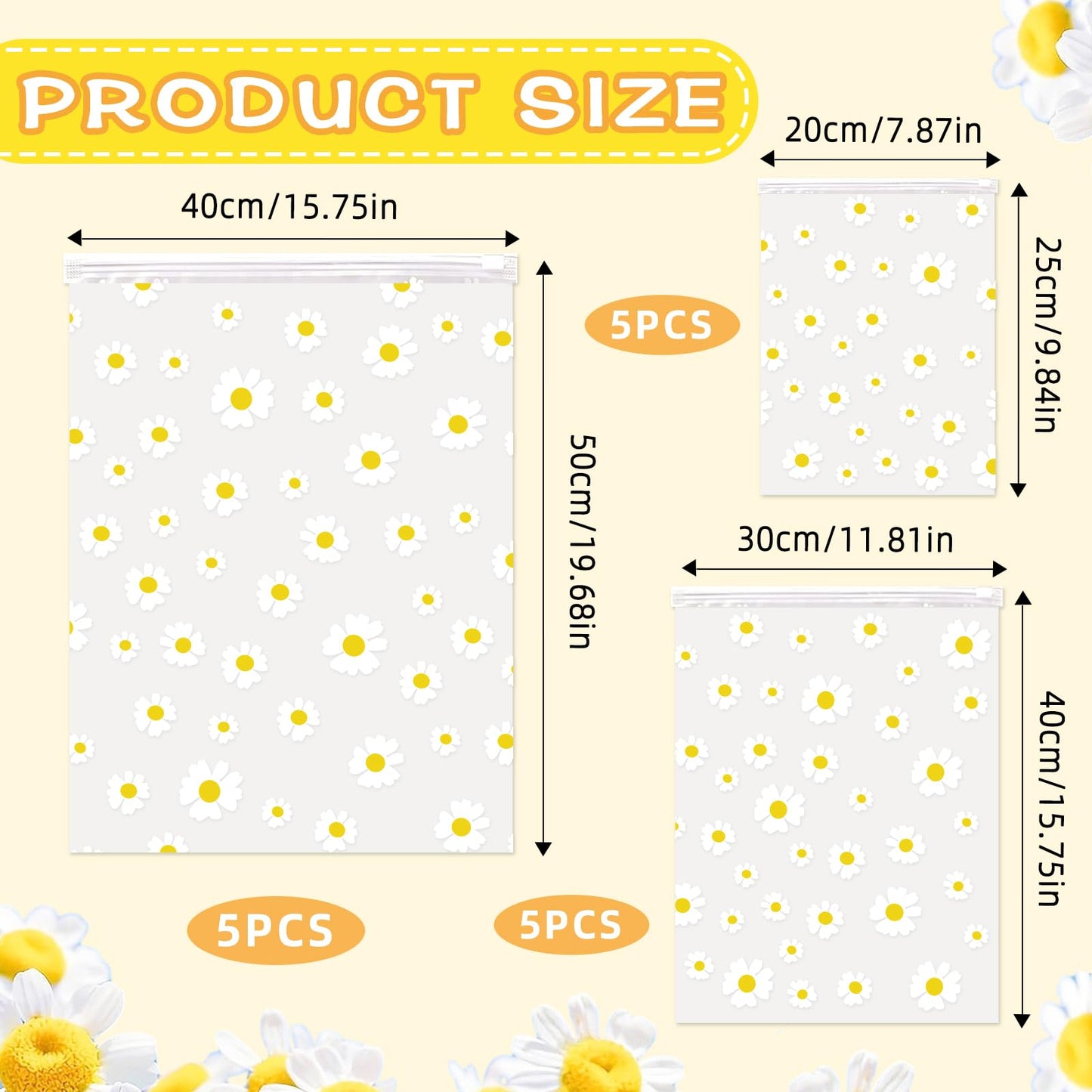 15Pcs Hospital Bag Organiser Pouches Reusable Plastic Zip Lock Bags