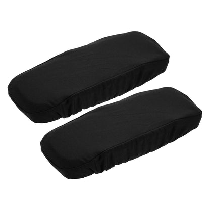 sourcing map Chair Armrest Slipcovers Covers, 22 x 7cm Polyester Removable Seat Hand Rest Protector for Office Chairs Desk Chair(Black)