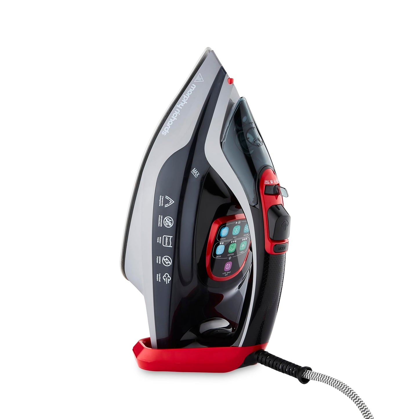 Morphy Richards Powersteam Elite LED Steam Iron, Non Stick Ceramic Soleplate, 35g Output, Vertical option, Self Clean, Anti Drip, Digital Controls, 3m