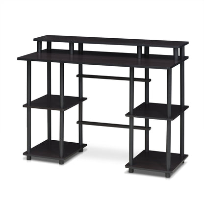 Furinno Computer Desks, Wood, Espresso/Black, one Size