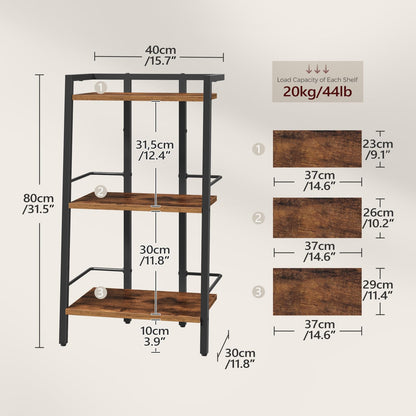 MAHANCRIS Ladder Shelf, Book Shelf, Ladder Shelving Unit, Narrow Bookcase