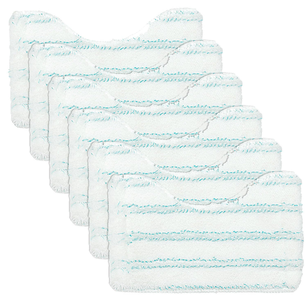 ANBOO Set of 6 Replacement Cover Bath Cleaner Microfibre Tile Wiper for Leifheit Bathroom Wiper Micro Duo Telescope, Bath Wiper for Leifheit