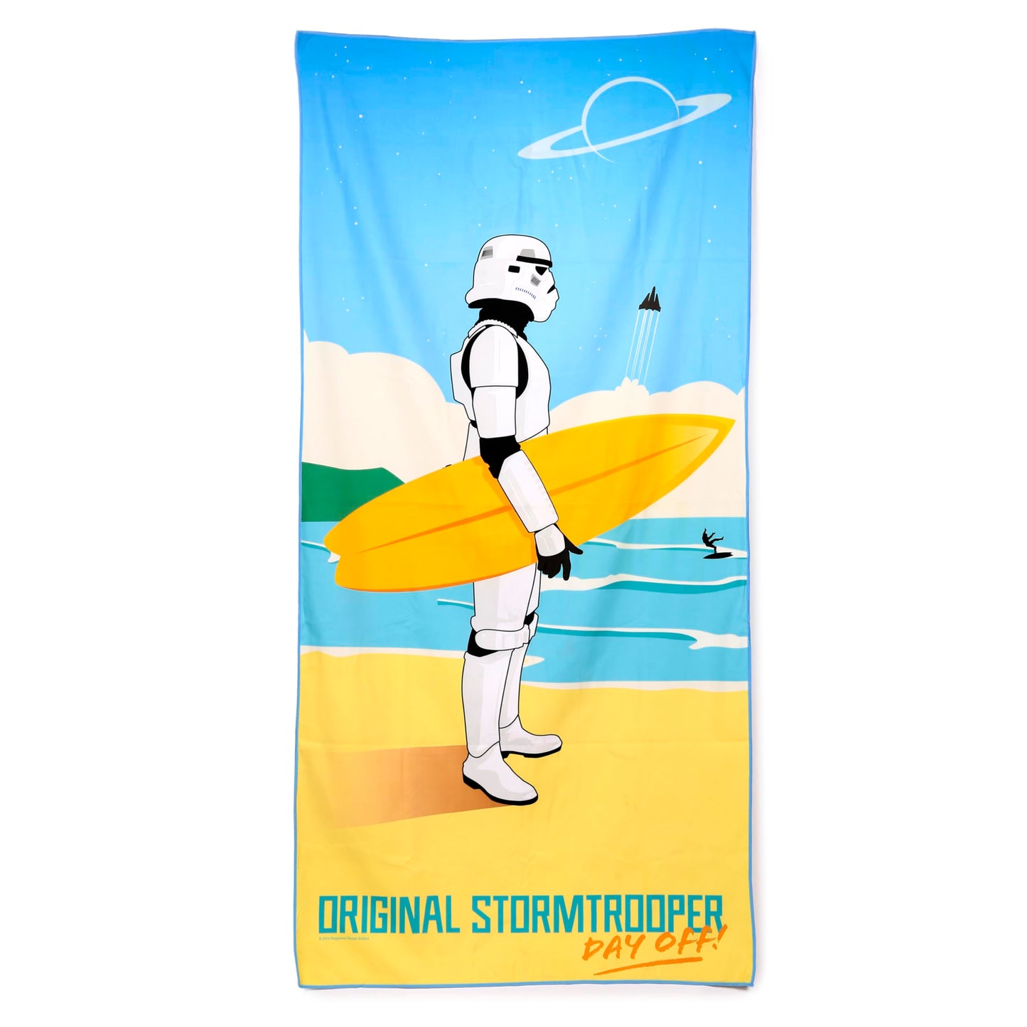 Puckator The Original Stormtrooper Surf Day Off Microfibre Beach Towel - Large Quick Drying Lightweight Thin Funny Mens Girls Beach Pool Holiday Towel