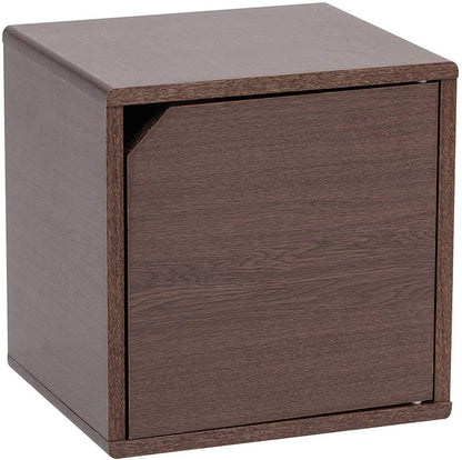 Amazon Brand - Movian Modular Storage Cube with MDF wooden door, Brown, 34.9 x 34.4 cm x 29.53