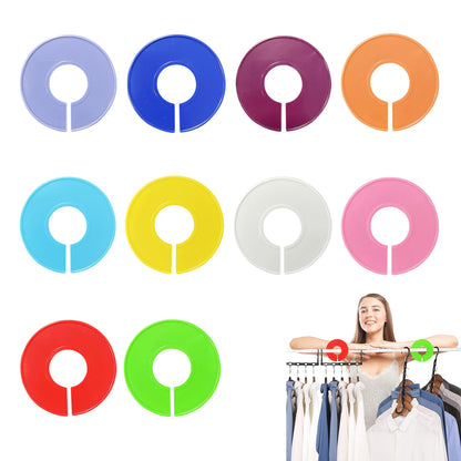 Wardrobe Dividers Round Clothes Rail Dividers, 10 Colors, 10PCS