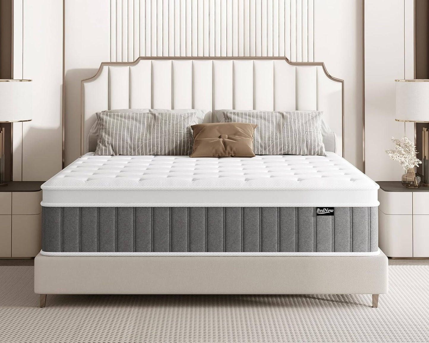 Bednew Small Single Mattress 2FT6 Hybrid Mattress 75x190x31cm