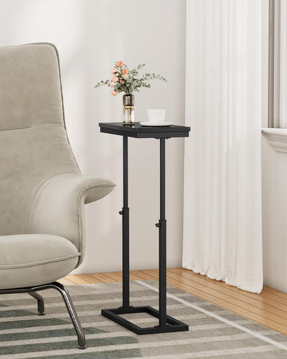 TUTOTAK End Table, Side Table, Tall Couch Table, Sofa Table, Living Room, Bed Room, Black TB01BK0832EU