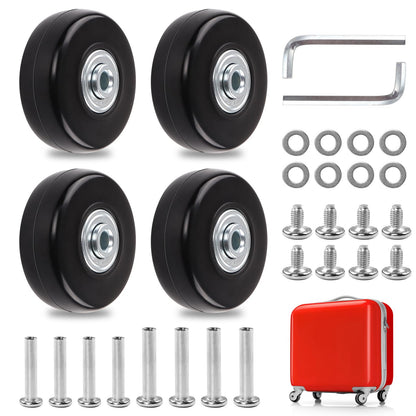 WEDAMOO Suitcase Wheels Replacement 50×18 mm, 4 Pcs
