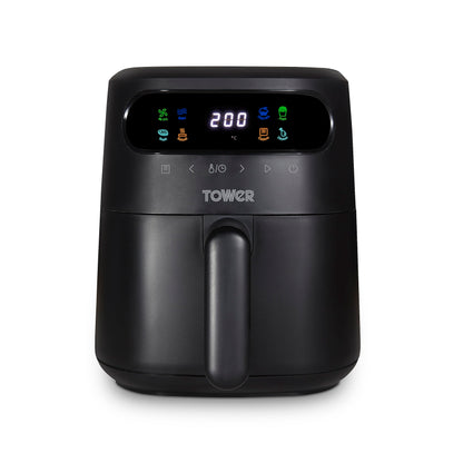 Tower, T17125, Vortx 3L Air Fryer with Colour Digital Display, Digital Control Panel & 7 One-Touch Pre-sets, 1300W, Black