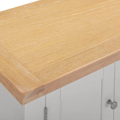 Seconique Windsor Straight Tv Unit in Pebble Grey/Oak