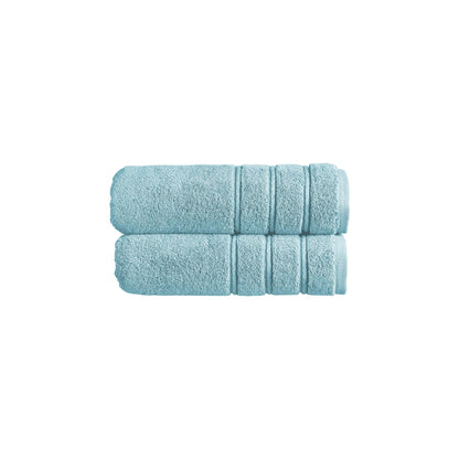 Christy Antalya Large Bath Towels | Set of 2 | 100% Turkish Cotton | 600GSM | Soft Plush Luxury Towel Set | 70cm x 125cm | Quick Dry | Ocean Blue