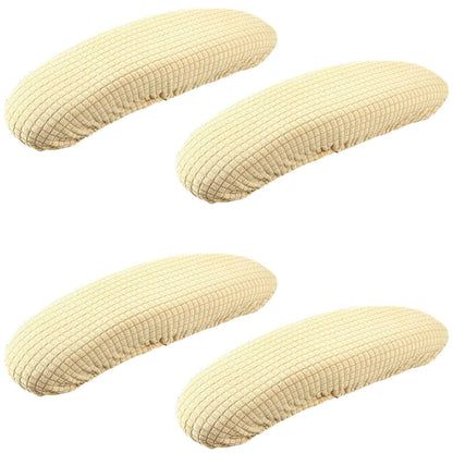 XIEHUZA 2 Pair Office Armrest Covers, Removable Arm Rest Protectors, Elastic Chair Pads for Home & Office (Beige)