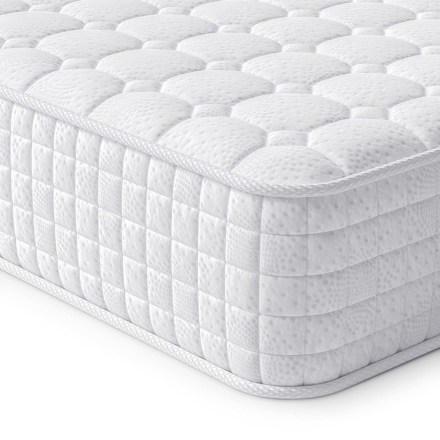 Vesgantti King Size Mattress Hybrid Mattress 150x200x25cm, White