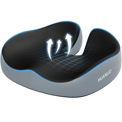 HUANUO Seat Cushion for Office Chairs, Extra Large Desk Chair Cushion for Back Pain Tailbone Pain Relief, Ergonomic Memory Foam Car Seat Cushion