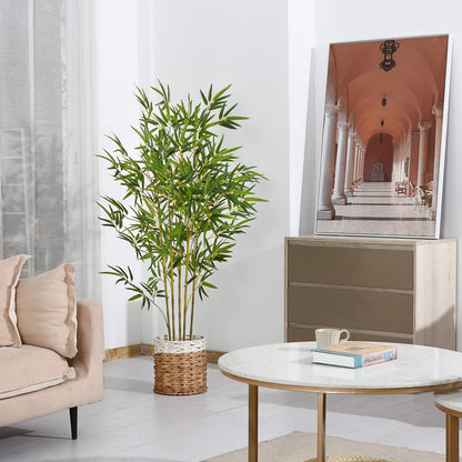 Kazeila 2 Pack Artificial Bamboo Plants Trees Outdoor 140cm Fake Plant Decorative Artificial Plants Indoor Outdoor Home Office Garden